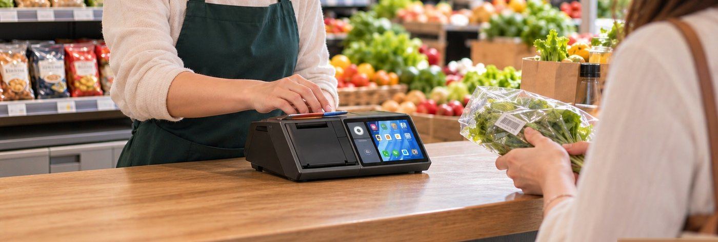 JPT-108S in use at a fresh market checkout